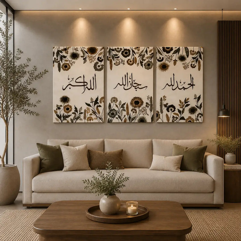 SubhanAllah Alhamdulillah Allahu Akbar mirror acrylic wall art set Pakistan