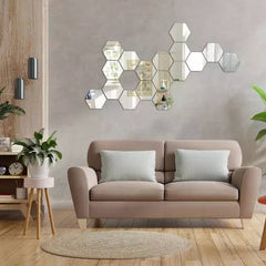 Modern Hexagonal Wall Mirror Pieces