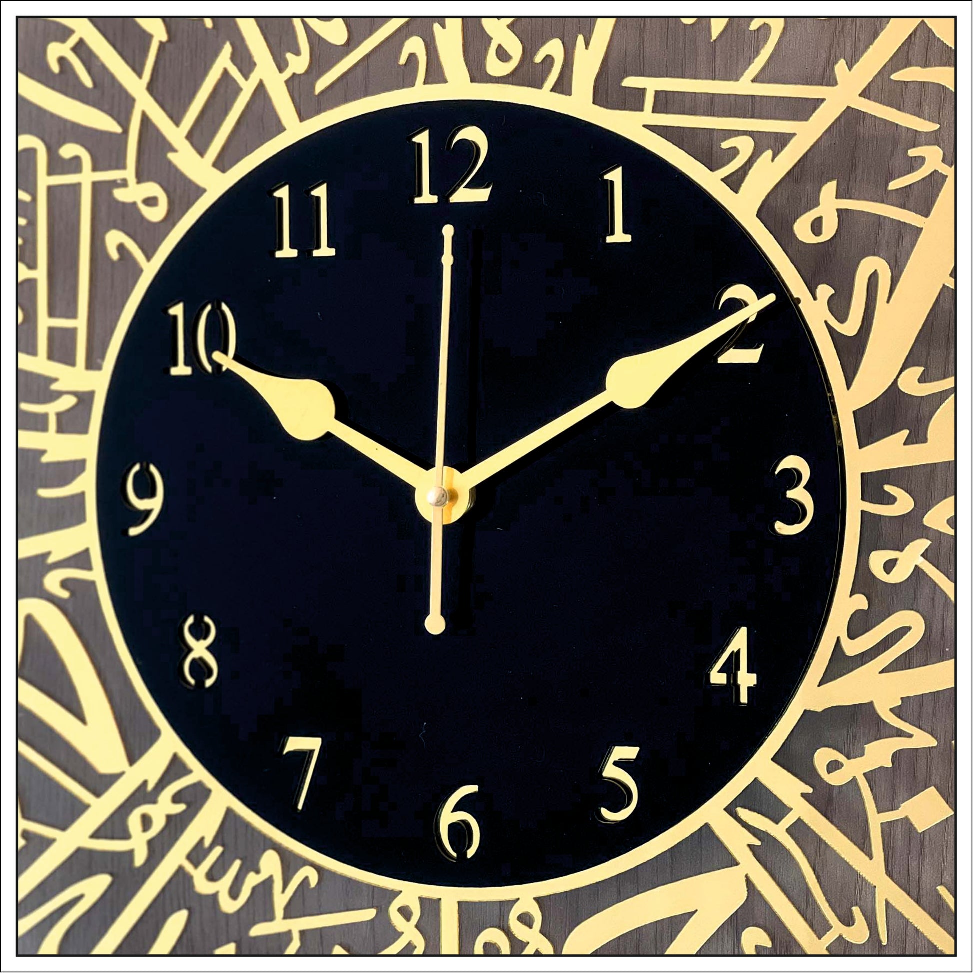 Surah Al-Ikhlas Islamic Acrylic Wall Clock – Modern Arabic Calligraphy Muslim Home Decor
