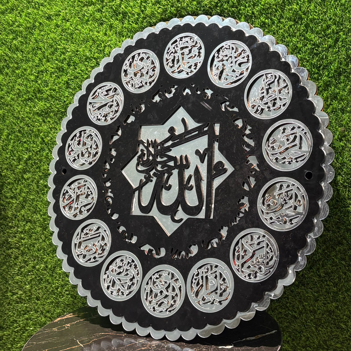 14 Masomeen Names Islamic Wall Art | Premium Acrylic Mirror & MDF Islamic Wall Decor