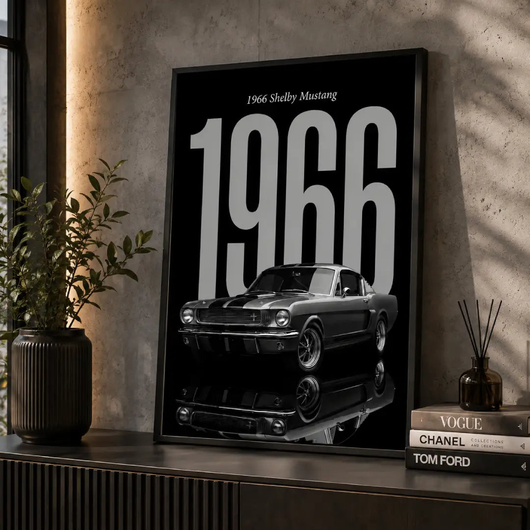 1966 Shelby Mustang premium classic car wall art Pakistan