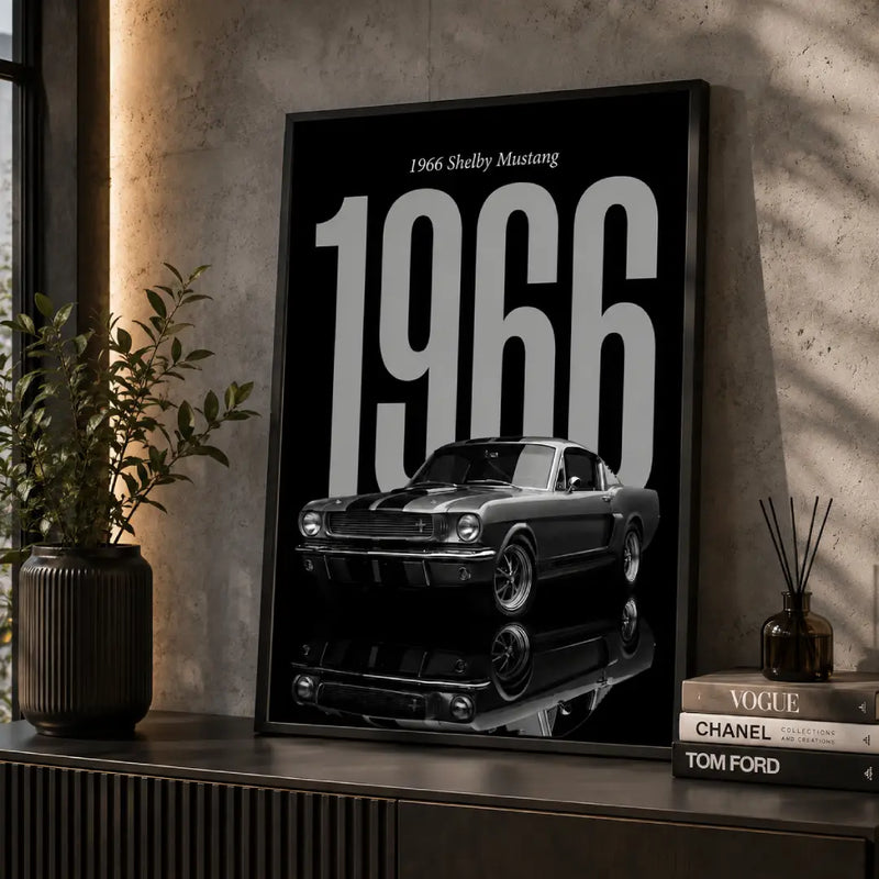 1966 Shelby Mustang premium classic car wall art Pakistan