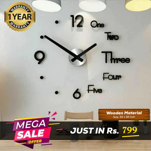 Summer Biggest Sale Buy 1 DIY Clock Get Free Hexagons Mirrors