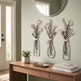 Modern floral metal wall decor
