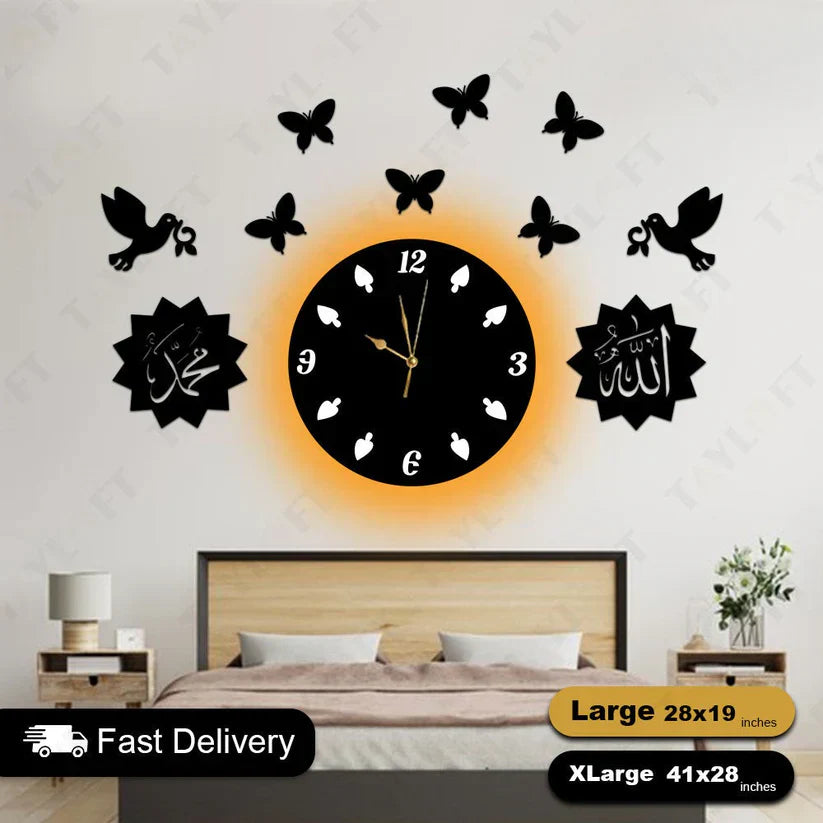 Our Sweet Home Wooden Clock For Wall Decor