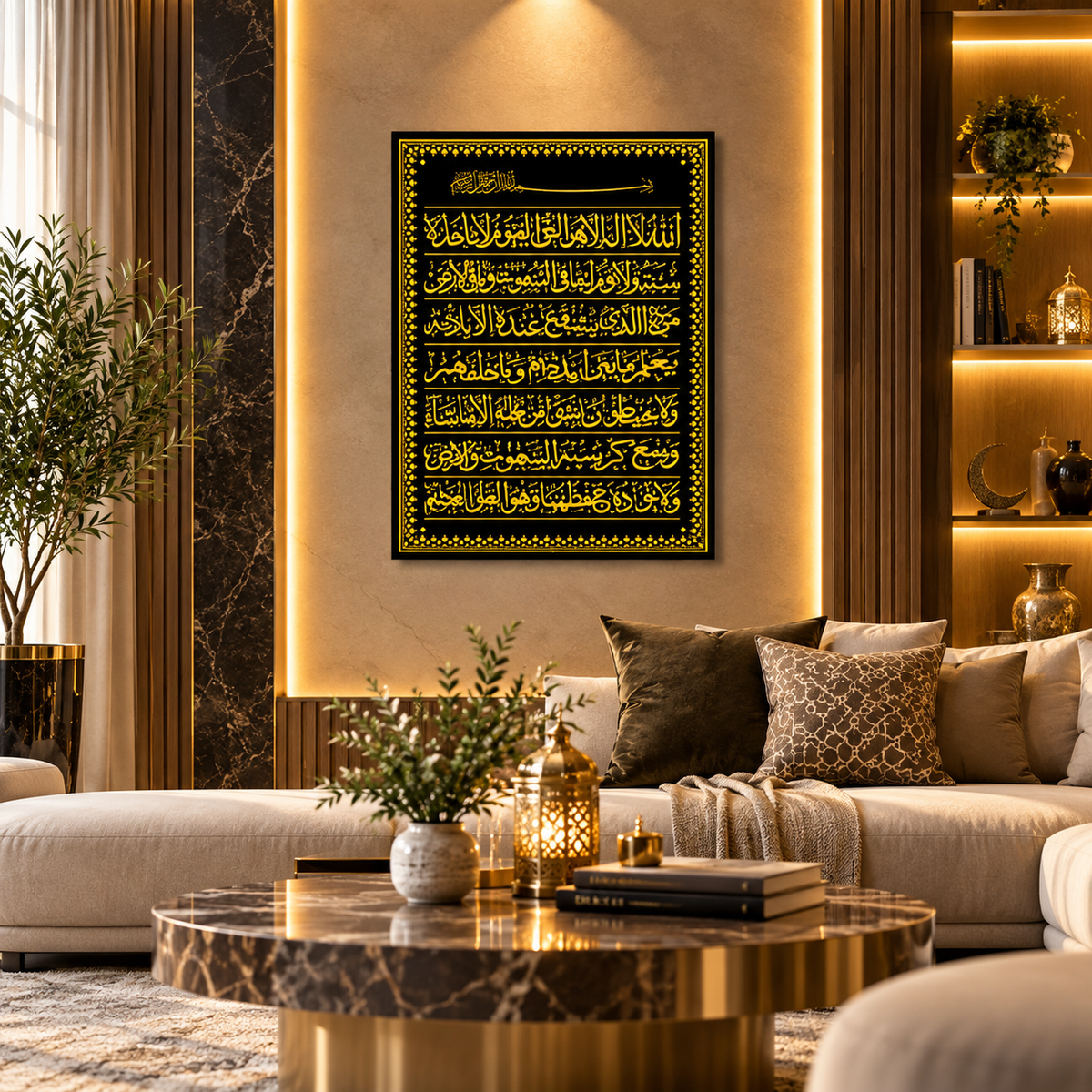 Ayatul Kursi acrylic Islamic wall art for Muslim home