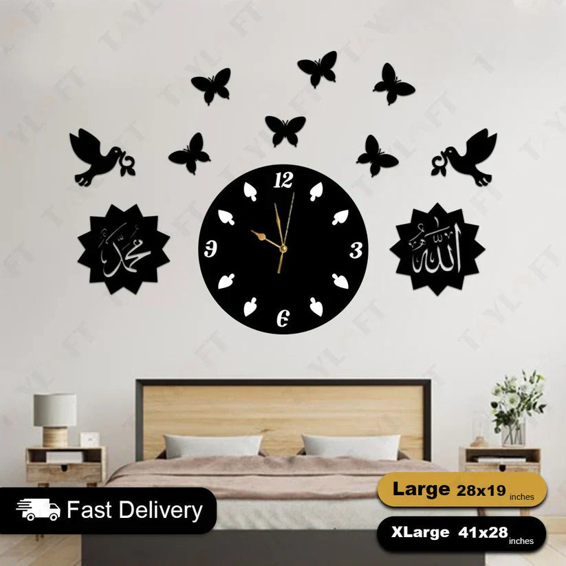 Our Sweet Home Wooden Clock For Wall Decor