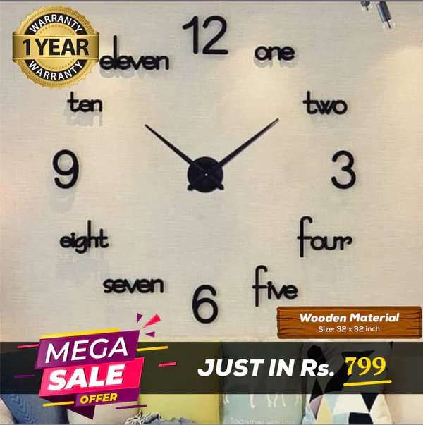 Summer Biggest Sale Buy 1 DIY Clock Get Free Hexagons Mirrors