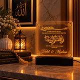 Created You in Pairs Muslim Wedding Heart Night Light | Islamic Couple Gift