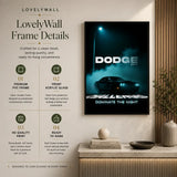 Dodge SRT automotive wall art for garage Pakistan