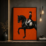 Dressage in Vermillion Ultra-HD printed artwork Pakistan