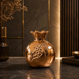 Brown and Golden pomegranate decorative vases for luxury home decor