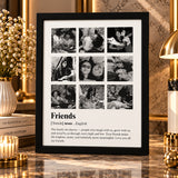 Black Friends Definition personalised photo wall art
