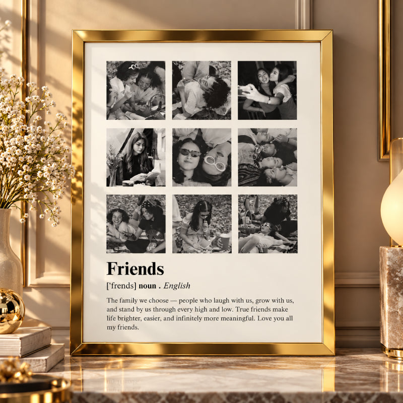 Golden Friends Pictures with Definition Wall Art