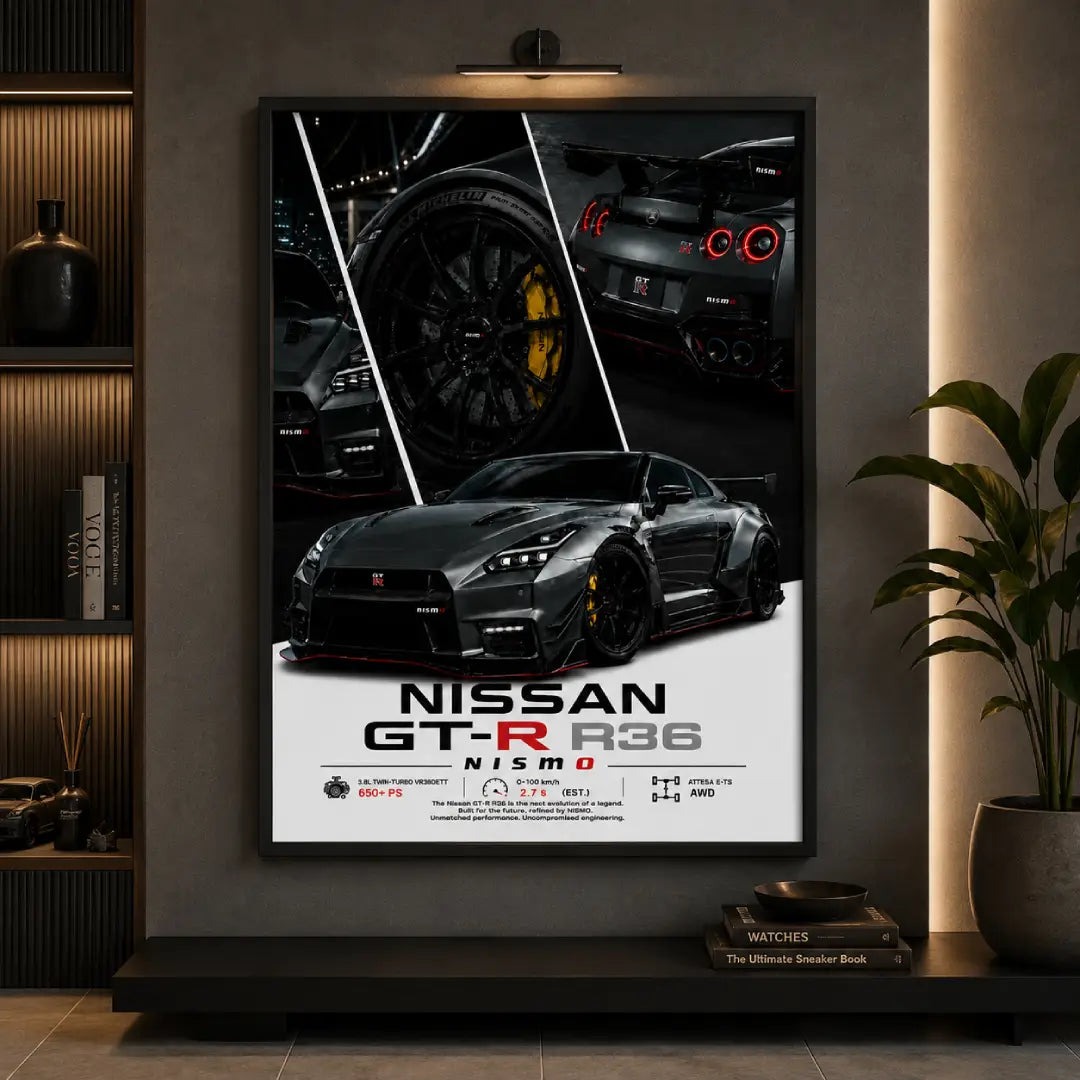 GT-R Nismo R36 premium JDM wall art Pakistan