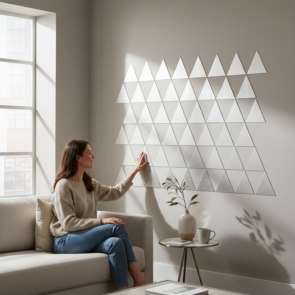 Geometric Mirror Wall Tiles 24 Pieces PG-0006