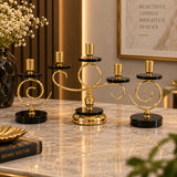 Golden spiral candelabra decorative candle holders