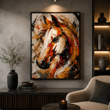 Golden Spirit abstract horse wall art Pakistan