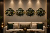 Set of 4 Khulafa-e-Rashideen Islamic Wall Art – Hazrat Abu Bakr (RA), Hazrat Umar (RA), Hazrat Usman (RA) & Hazrat Ali (RA)