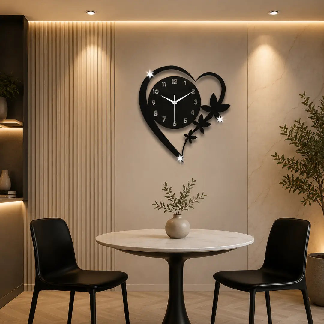 Silent non ticking acrylic wall clock