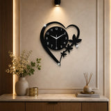 Heart shape wall clock for bedroom
