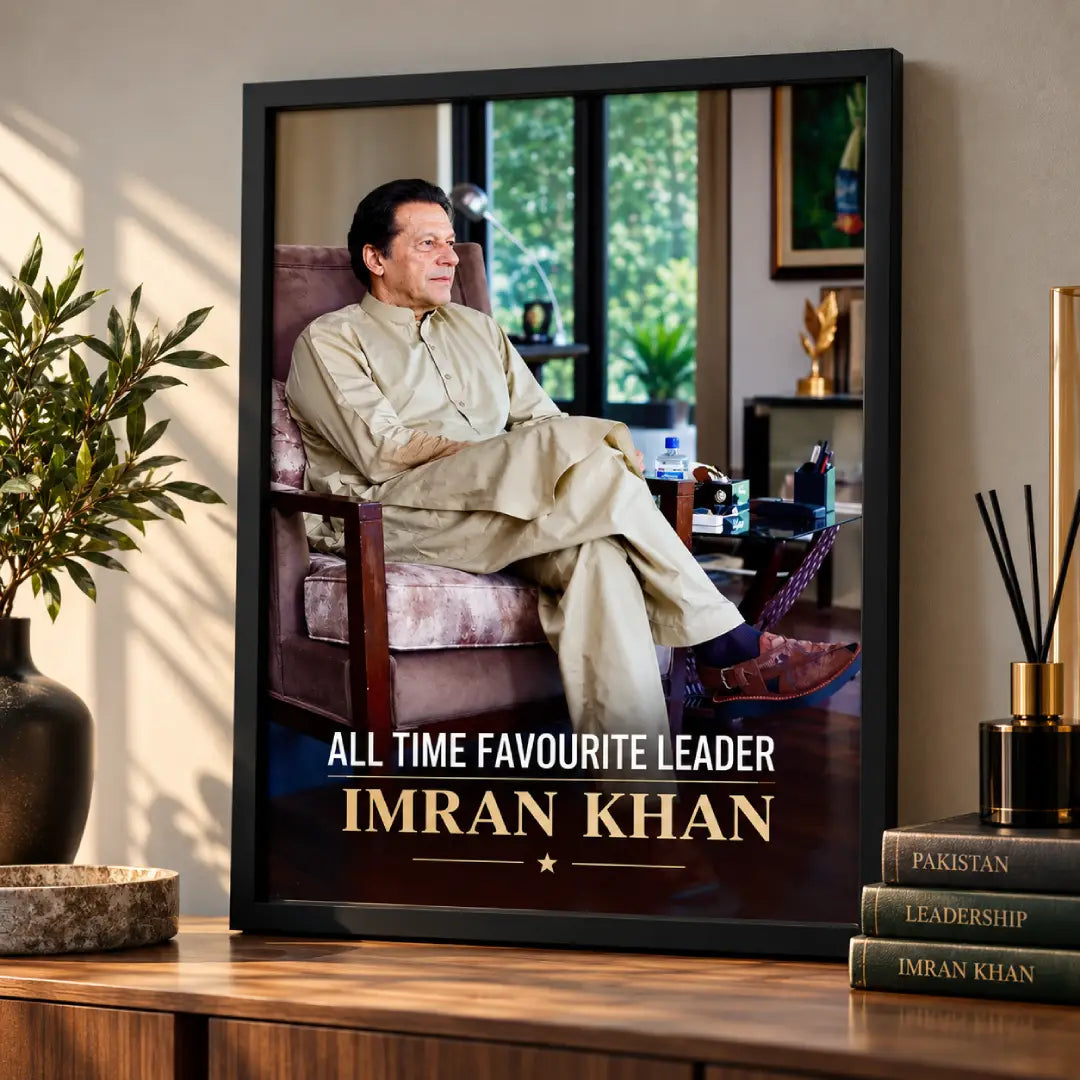 Imran Khan Bani Gala artistic figure poster