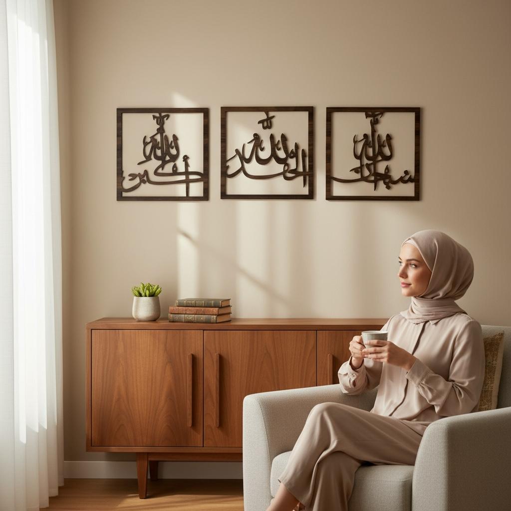 Islamic Calligraphy 14x8 Inches Pack of 3 PG-0003