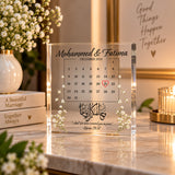 Islamic wedding date calendar gift for couple