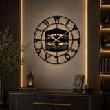 Kaaba design metal Islamic wall clock Arabic numerals Pakistan