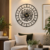 Islamic metal wall clock home decor