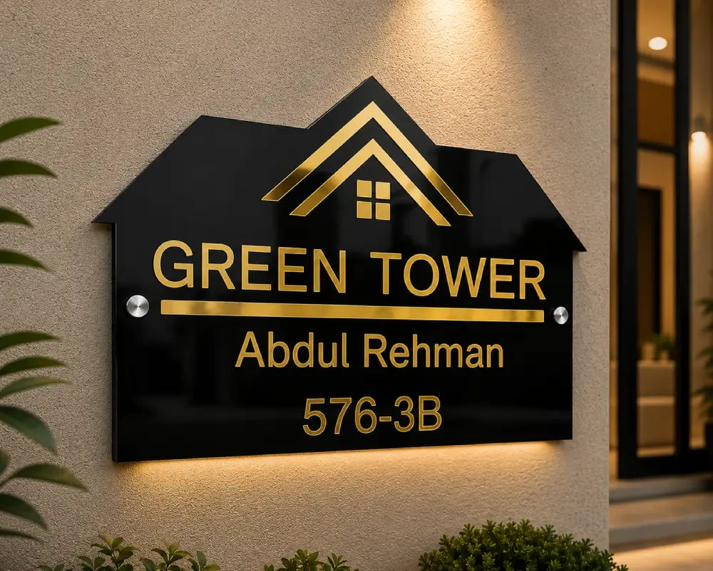 Custom Acrylic House Name Plate – Premium Personalized Home Name Sign