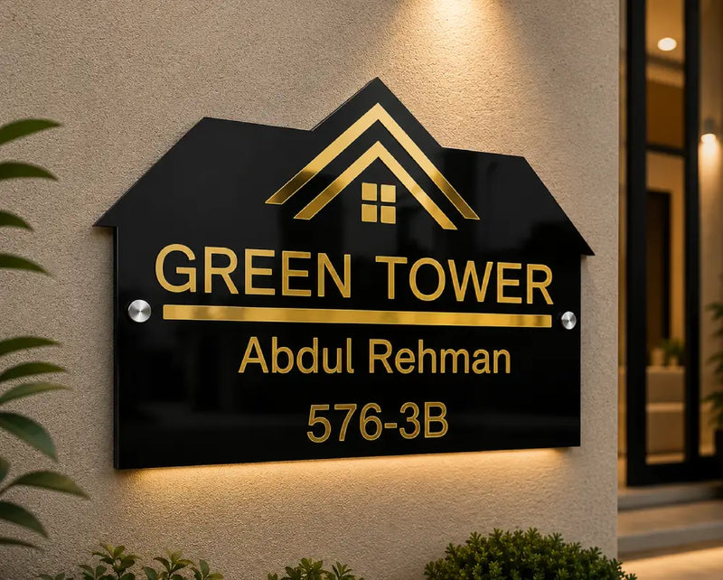 Custom Acrylic House Name Plate – Premium Personalized Home Name Sign