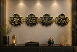 Set of 4 Khulafa-e-Rashideen Islamic Wall Art – Hazrat Abu Bakr (RA), Hazrat Umar (RA), Hazrat Usman (RA) & Hazrat Ali (RA)