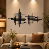 Large Geometric Wooden Wall Art | Modern Abstract Wooden Wall Decor