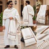 Custom Name Black Winter Shawl for Men | Personalized Gift