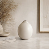 White modern minimalist decorative vase for elegant home styling