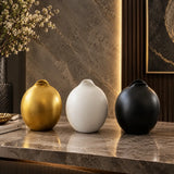 Modern minimalist decorative vases Gold White Black luxury home decor Pakistan
