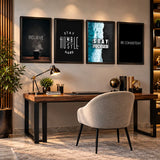 Motivational Messages 4 Panel Office Wall Art