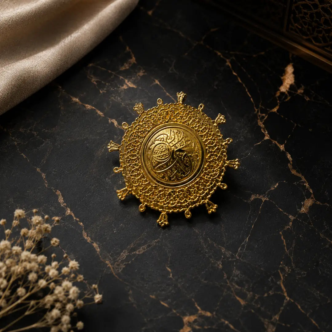 New Golden Masjid Nabawi Badge | Premium Islamic Metal Badge