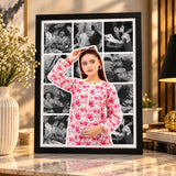 Black outlined picture B&W collage wall art