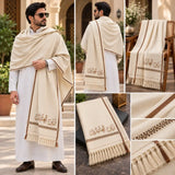 Custom Name Black Winter Shawl for Men | Personalized Gift
