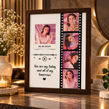 Dark brown Polaroid personalized photo wall art