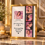 Golden Polaroid customised photo wall art