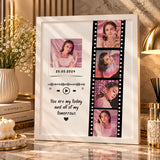 White personalized Polaroid picture wall decor
