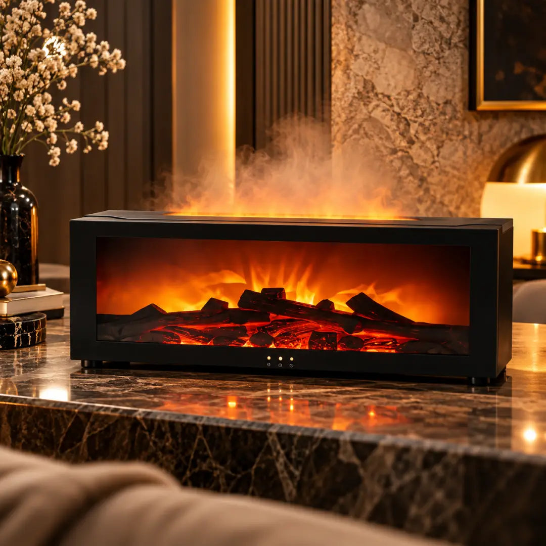 Premium Electric Flame Humidifier Fireplace