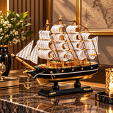 Premium Mini Sailing Ship Showpiece