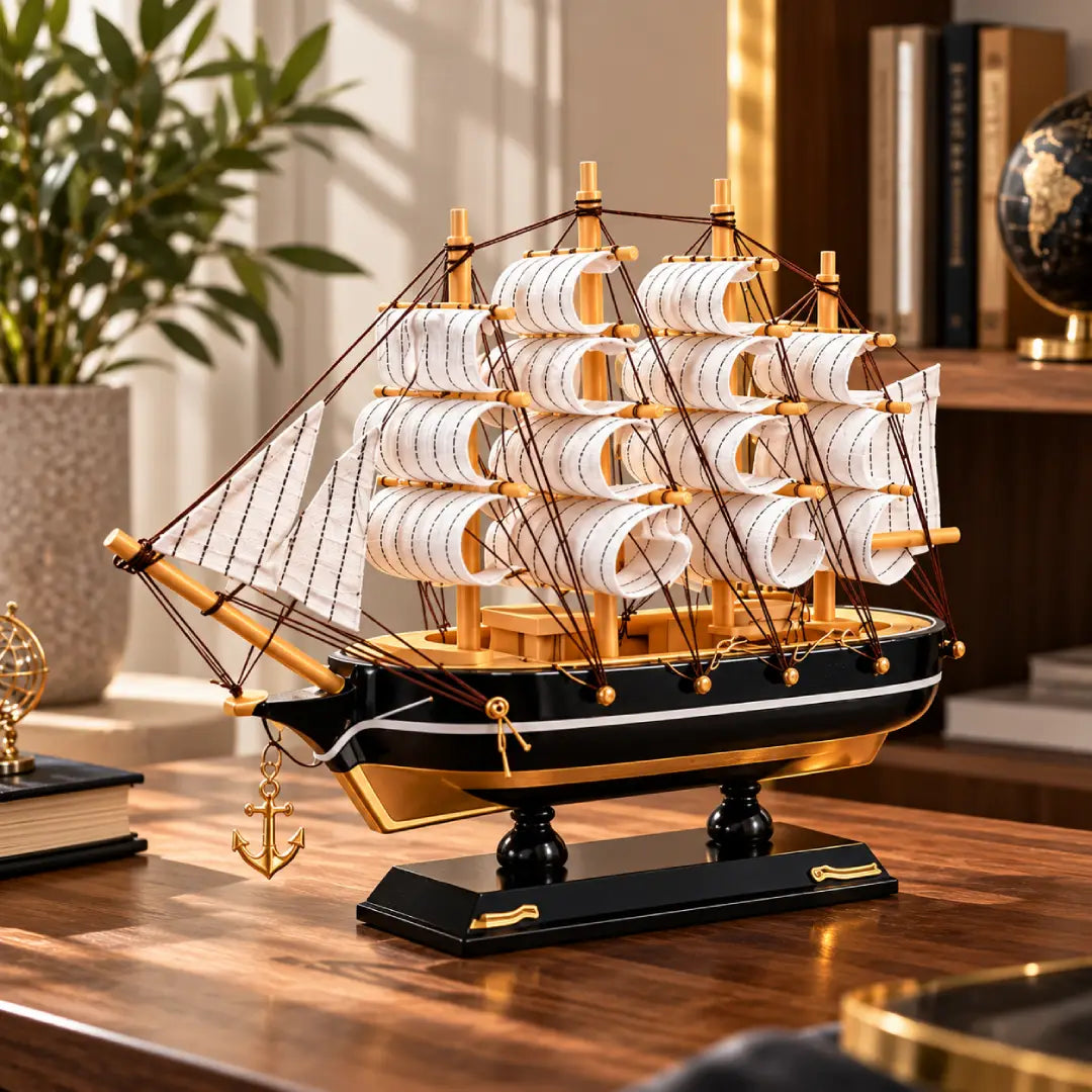 Mini sailing ship nautical home decor model