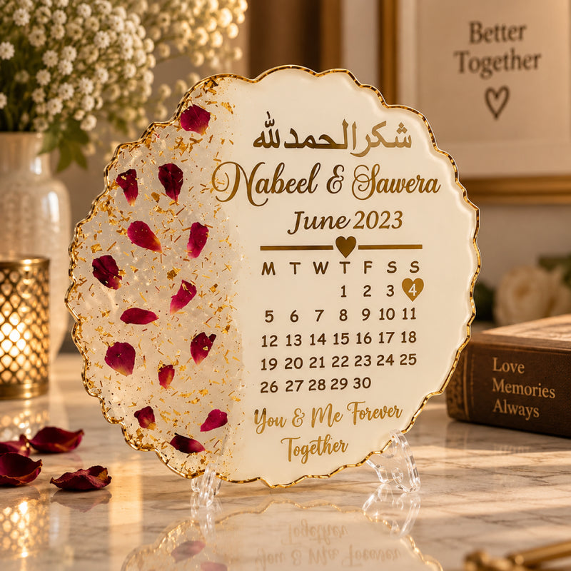 Resin Art Nikkah Calendar