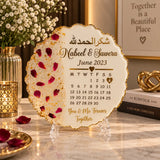 Personalized Nikkah calendar resin art