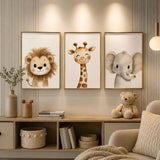 Safari animal nursery prints set of 3